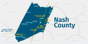 Nash County County Map
