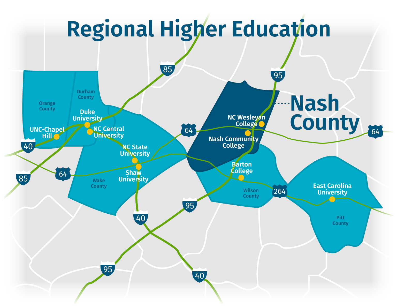 Nash County Regional Education Map